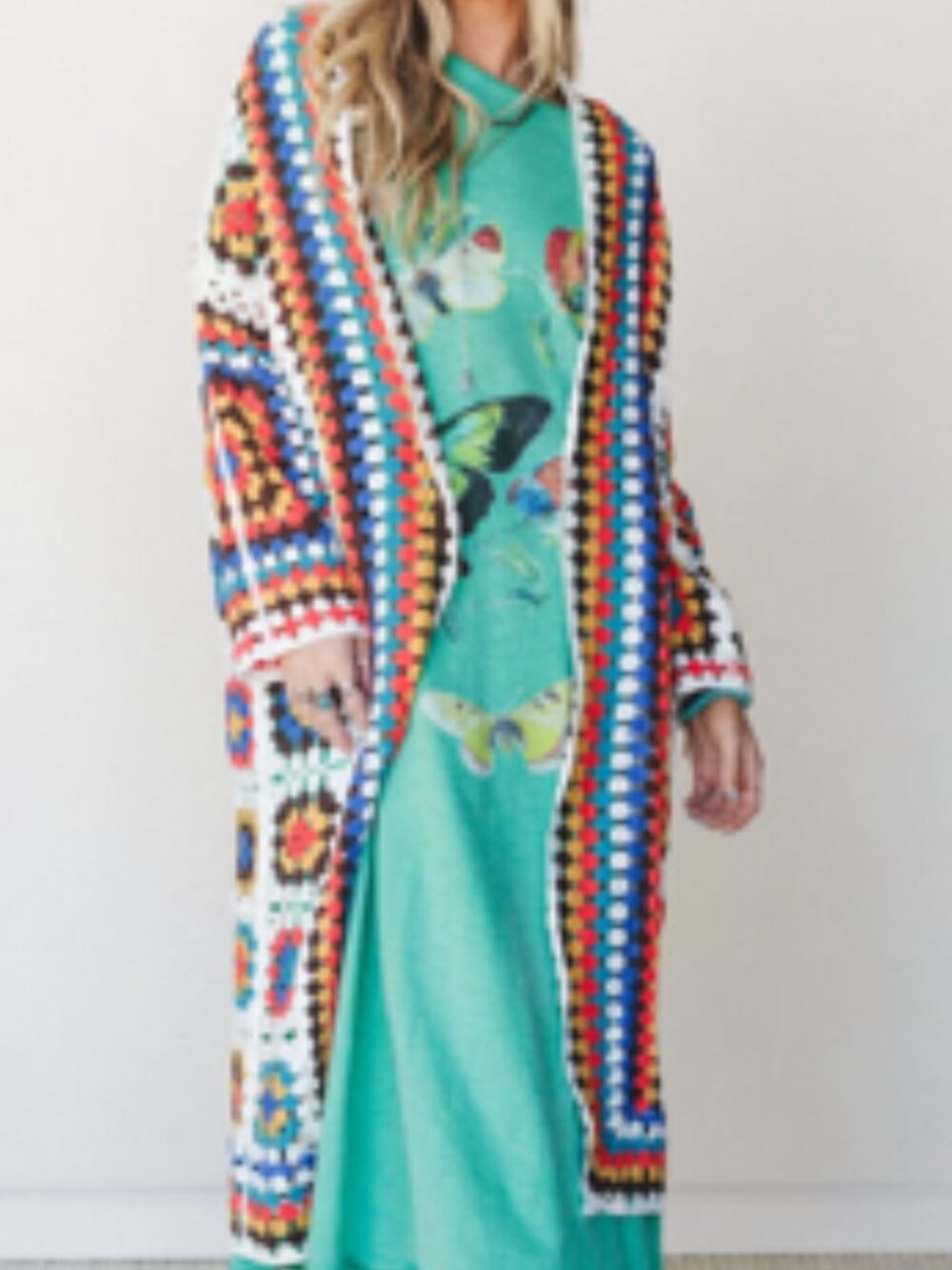 NWT VIVID Three Bird Nest Multi Soulful Wanderer Duster - Picture 3 of 12